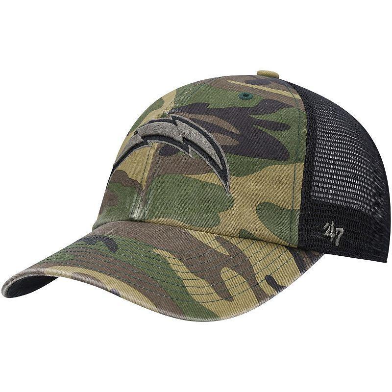 Mens 47 Camo Los Angeles Chargers Branson MVP Trucker Snapback Hat Product Image