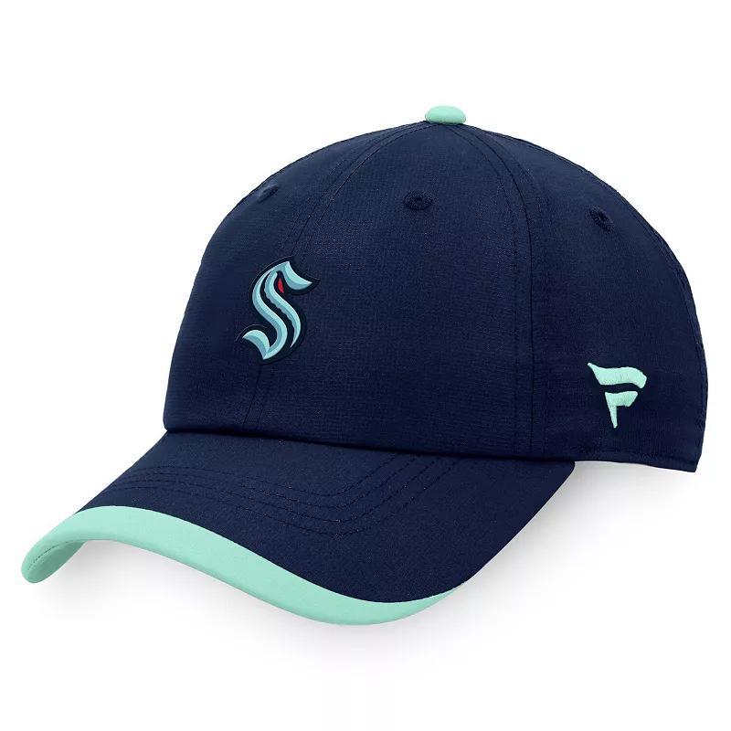 Mens Fanatics Branded Deep Sea Blue Seattle Kraken Authentic Pro Rink Pinnacle Adjustable Hat Product Image