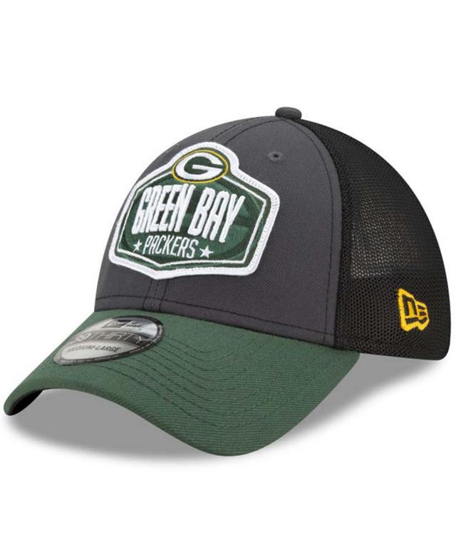 Men's New Era Graphite/Green Green Bay Packers 2021 NFL Draft Trucker 39THIRTY Flex Hat Product Image