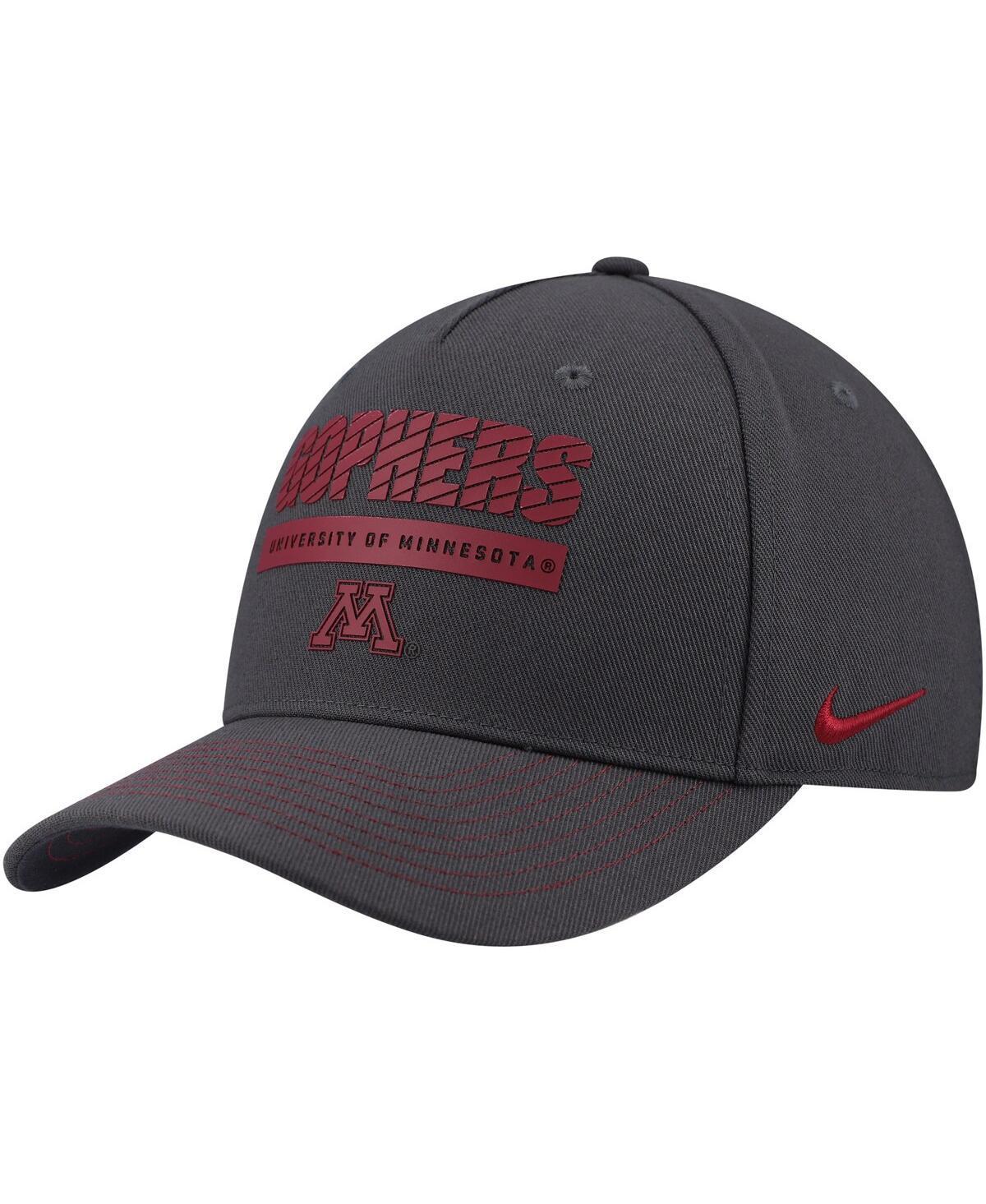 Mens Nike Charcoal Minnesota Golden Gophers 2024 Sideline Rise Performance Adjustable Hat Product Image