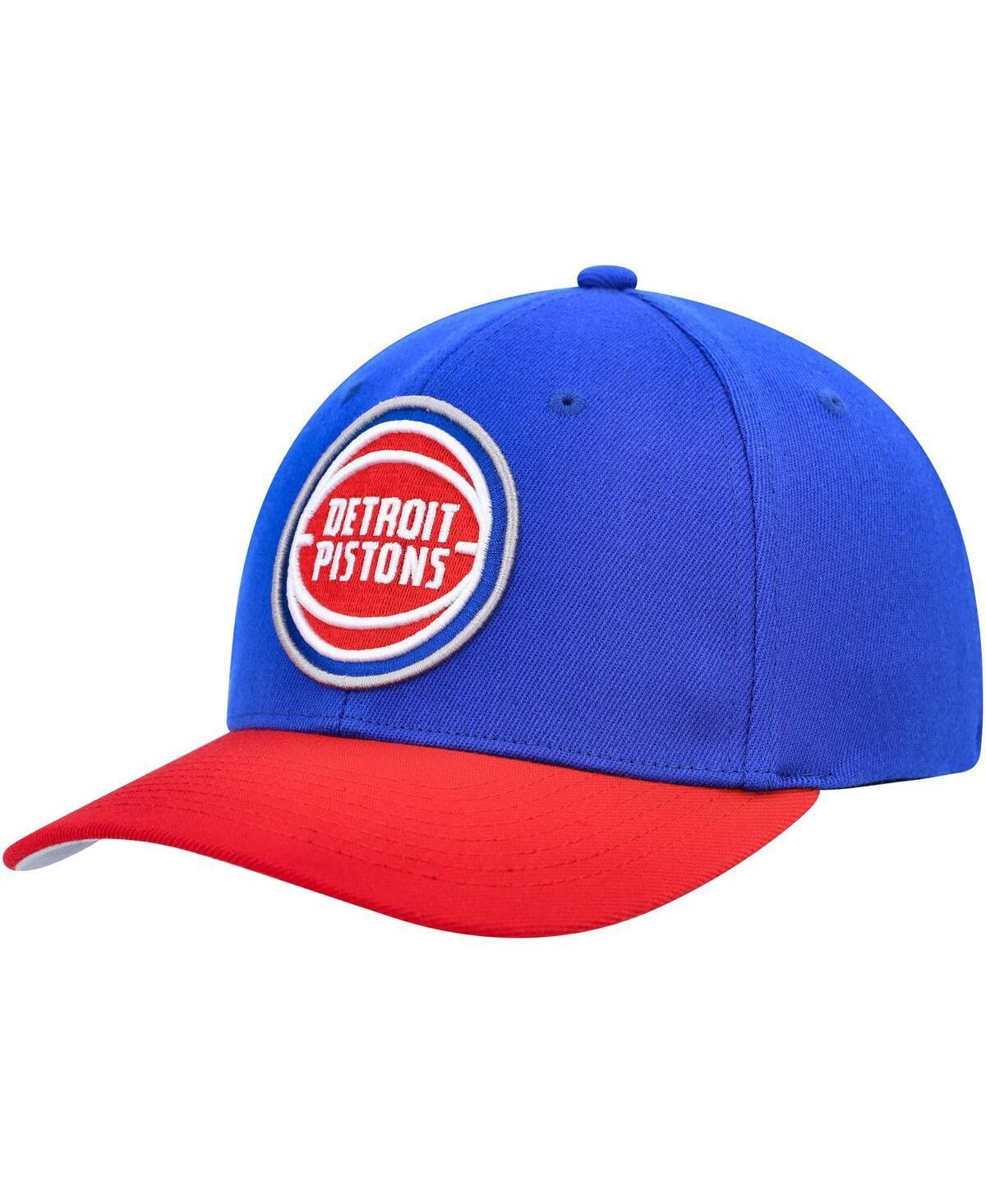 Mens Mitchell & Ness Blue Detroit Pistons Mvp Team Two-Tone 2.0 Stretch-Snapback Hat - Blue Product Image