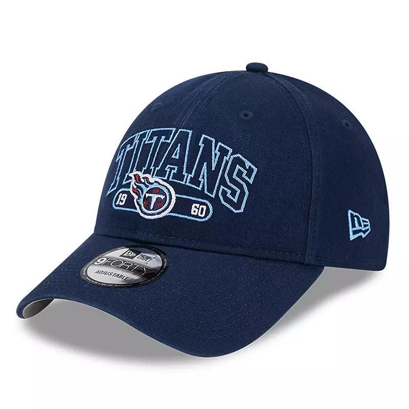 Mens New Era Tennessee Titans Outline 9FORTY Snapback Hat, Blue Product Image