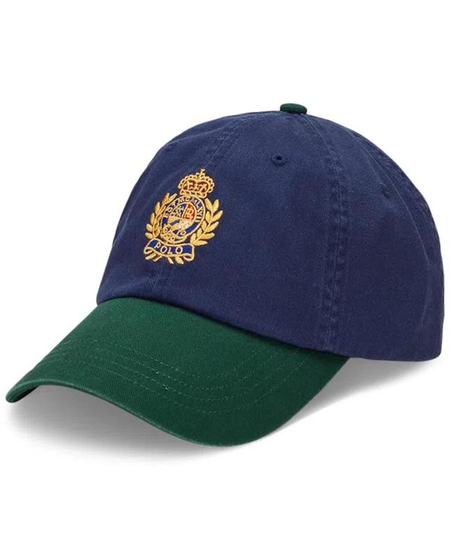 POLO RALPH LAUREN Men's Two-tone Crest Twill Ball Cap In Nvy,cg Product Image