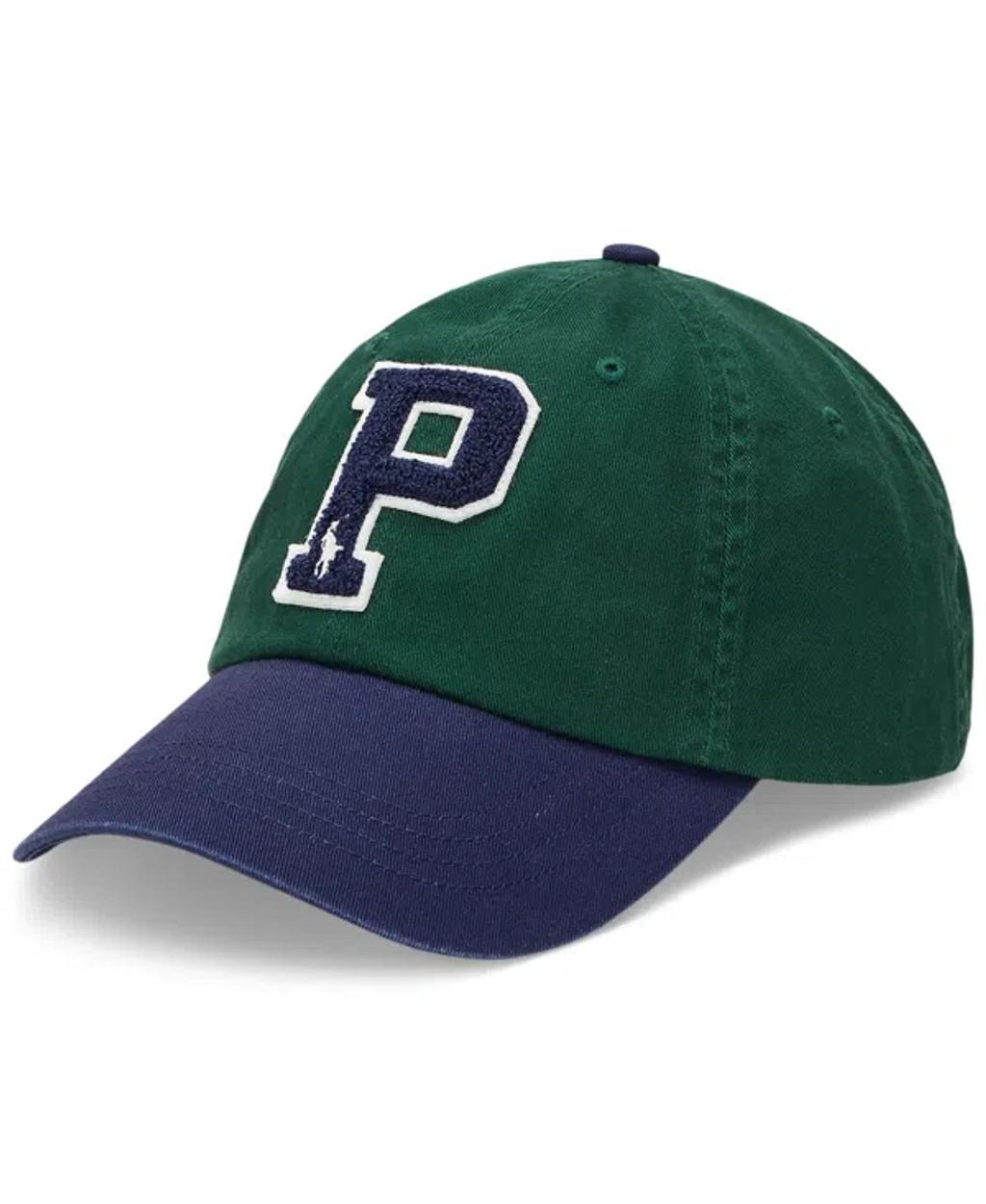 POLO RALPH LAUREN Men's Two-tone Twill Ball Cap In Green,navy Product Image