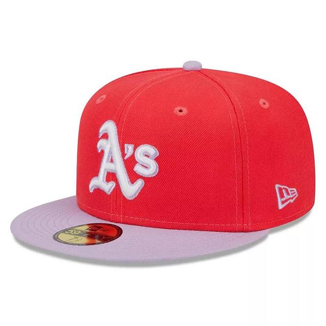 Mens New Era /Lavender Oakland Athletics Spring Color Two-Tone 59FIFTY Fitted Hat Product Image