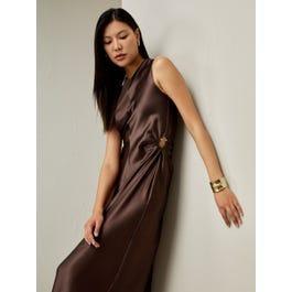 Sleeveless A-line Silk Dress product image