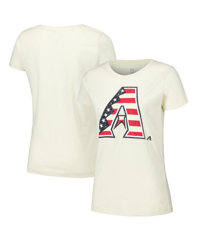 New Era Womens Cream Arizona Diamondbacks Vintage T-Shirt Product Image