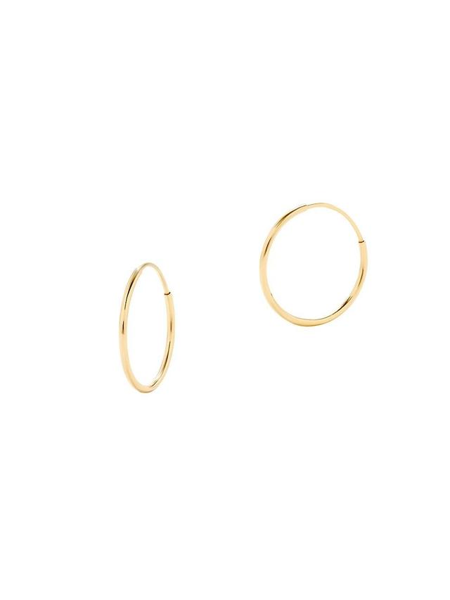 Womens Cleo 14K Gold-Vermeil Hoop Earrings Product Image