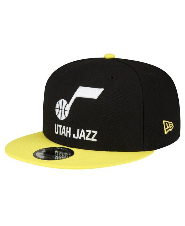 Mens New Era Black Utah Jazz Official Team Color 2Tone 9FIFTY Snapback Hat - Black Product Image