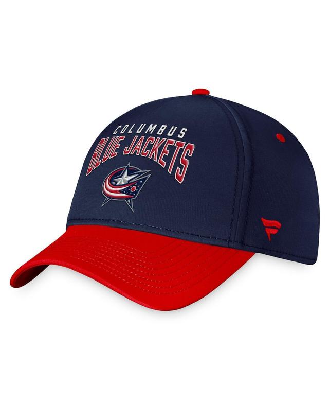 Mens Fanatics Branded /Red Columbus Blue Jackets Fundamental 2-Tone Flex Hat Product Image