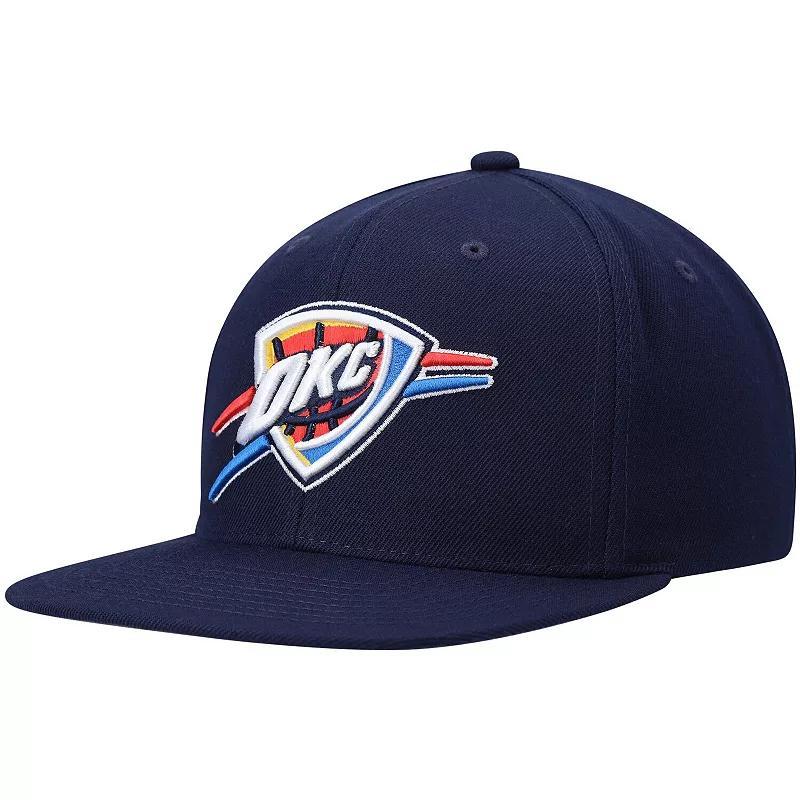 Mens Mitchell & Ness Oklahoma City Thunder Ground 2.0 Snapback Hat, Blue Product Image