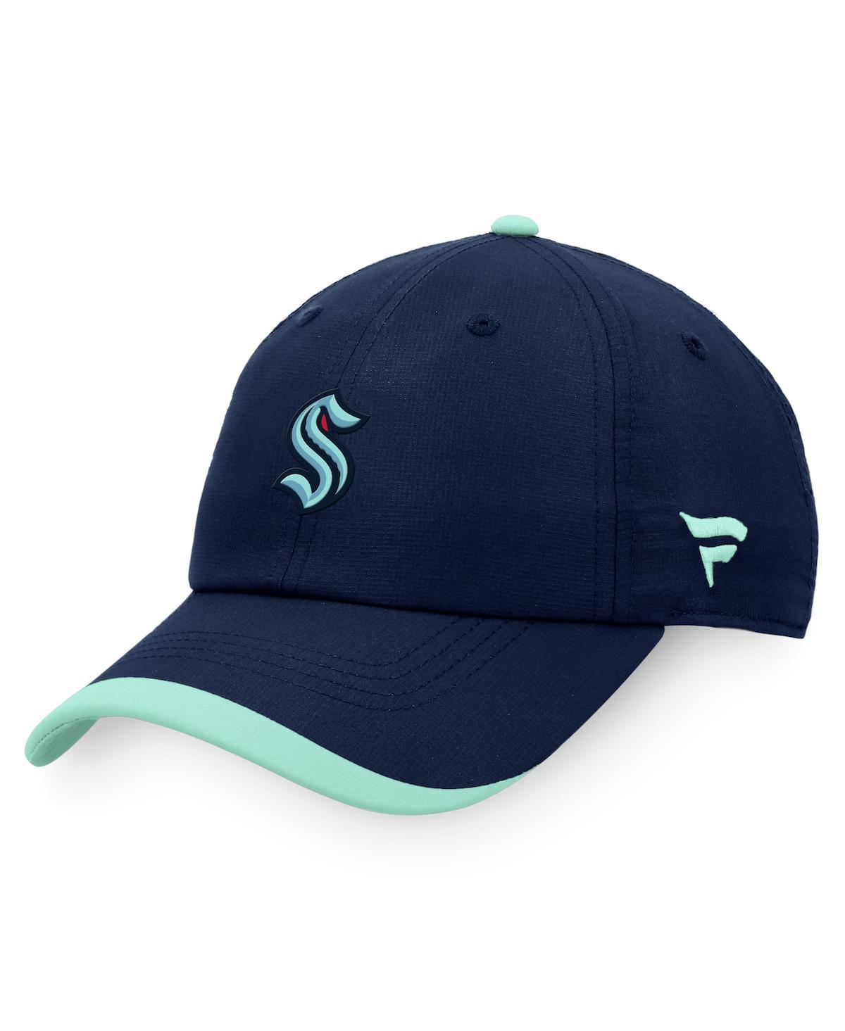 Mens Fanatics Branded Deep Sea Blue Seattle Kraken Authentic Pro Rink Pinnacle Adjustable Hat Product Image