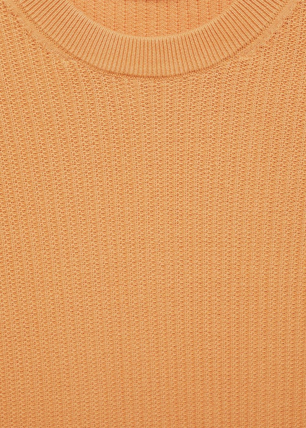 Ribbed  knit t-shirt - Men | MANGO USA Product Image