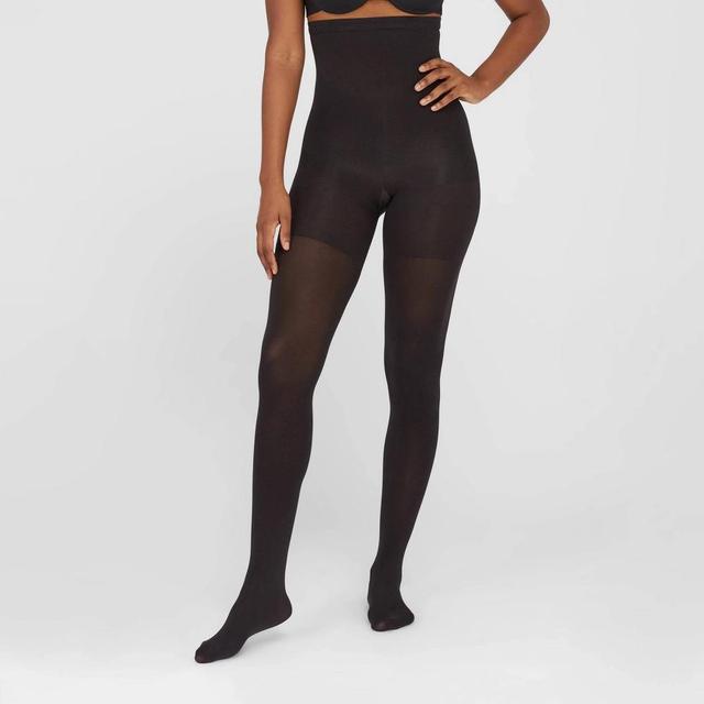 ASSETS by SPANX Women's High-Waist Shaping Tights - Black 3 Product Image