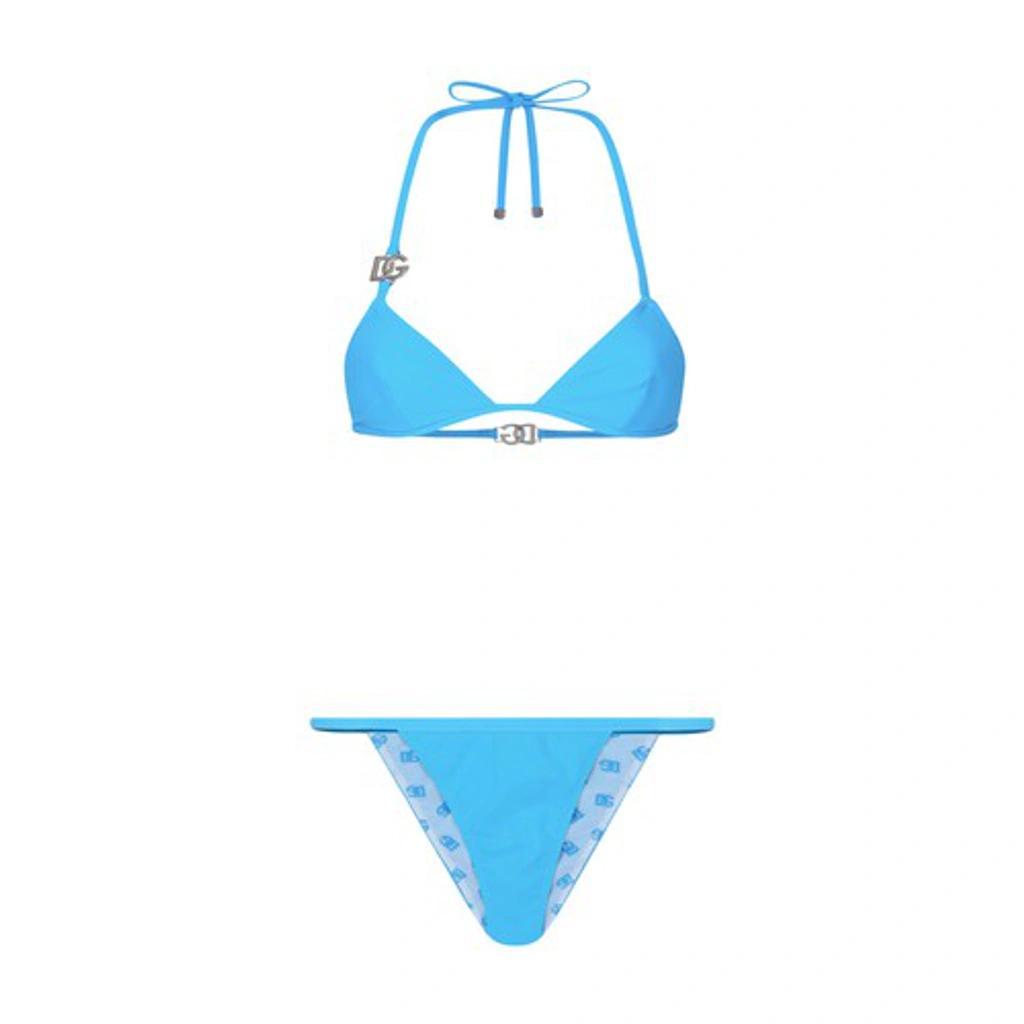 Dg-logo Bikini Set In Turquoise Product Image