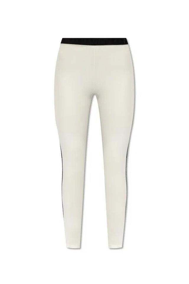 Logo Waistband Swim Leggings In White Product Image