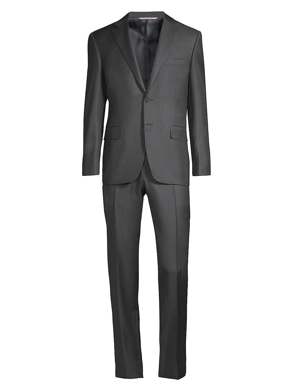 Mens Wool Two-Button Suit Product Image