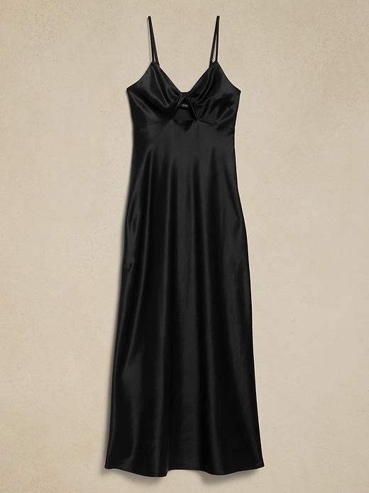 Twill Cutout Maxi Dress Product Image