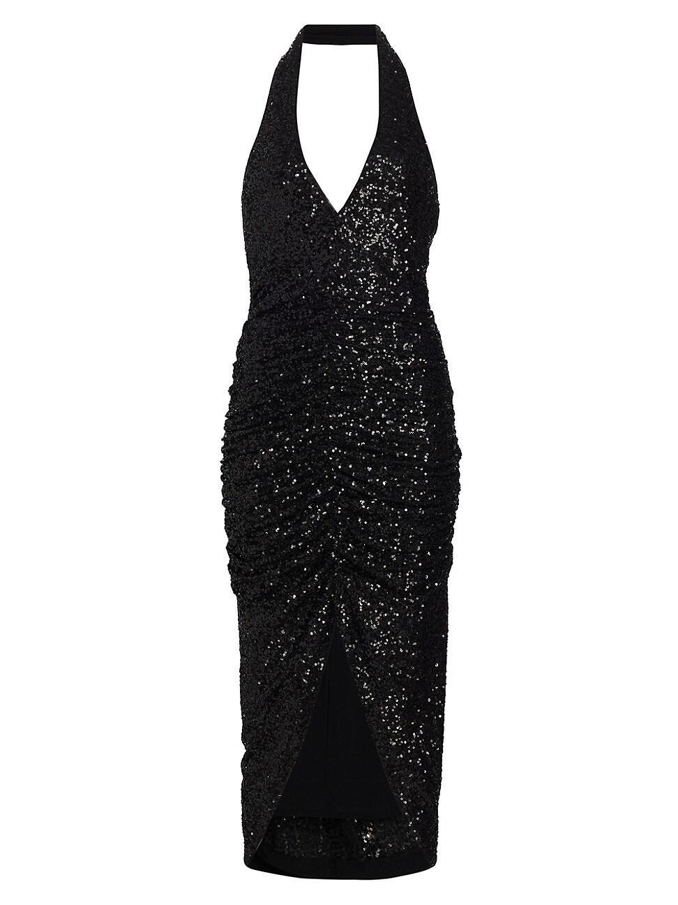 Susana Monaco Sequin Halter Bodycon Dress Product Image