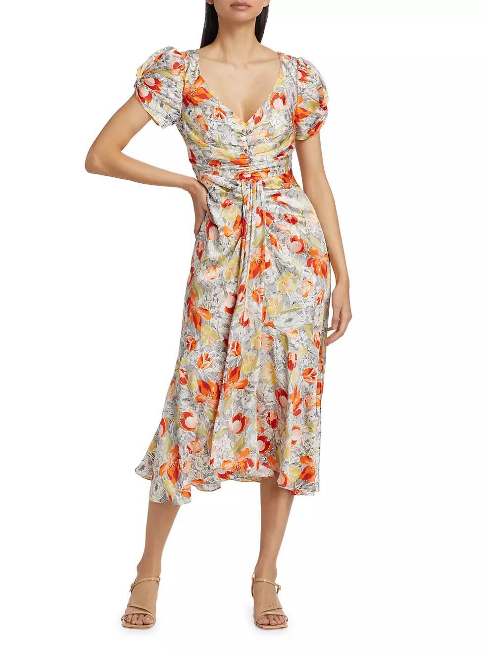 Linework Floral Walker Dress Product Image