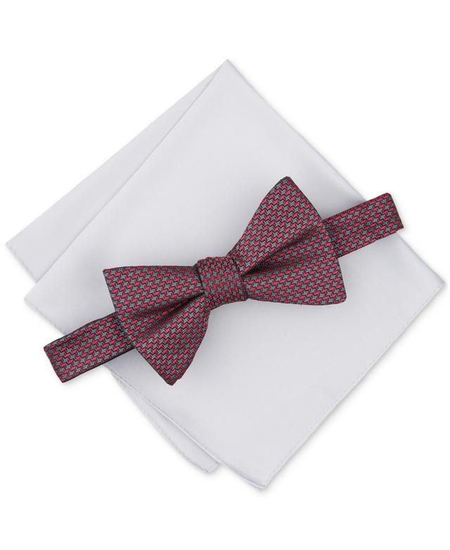 Alfani Mens Geo-Print Bow Tie & Pocket Square Set, Created for Macys Product Image