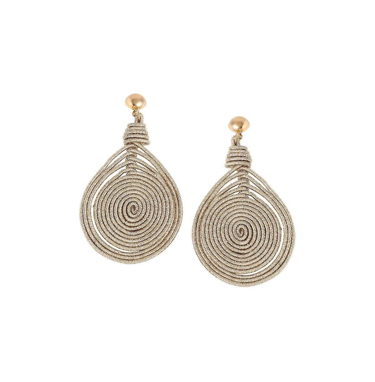 Sohi Womens Silver Rope Drop Earrings Product Image