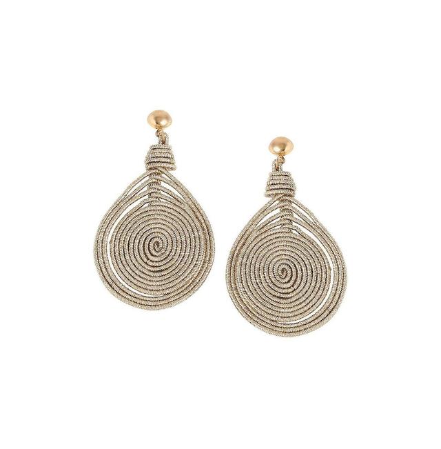 Sohi Womens Silver Rope Drop Earrings Product Image