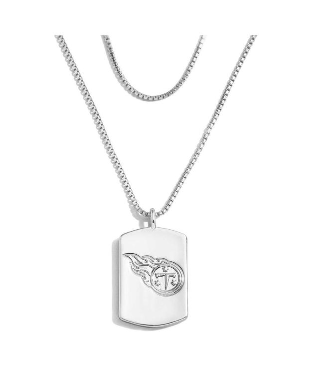 Womens Wear by Erin Andrews x Baublebar Tennessee Titans Silver Dog Tag Necklace Product Image