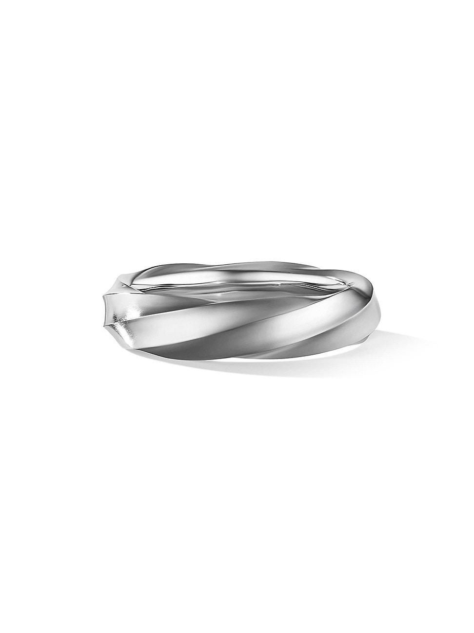 Mens Cable Edge Sterling Silver Band Ring Product Image