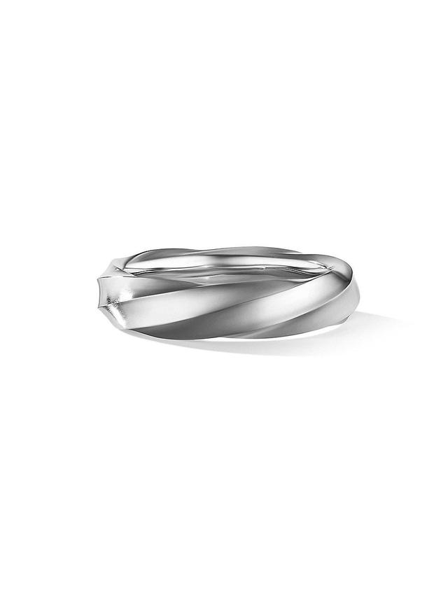 Mens Cable Edge Sterling Silver Band Ring Product Image