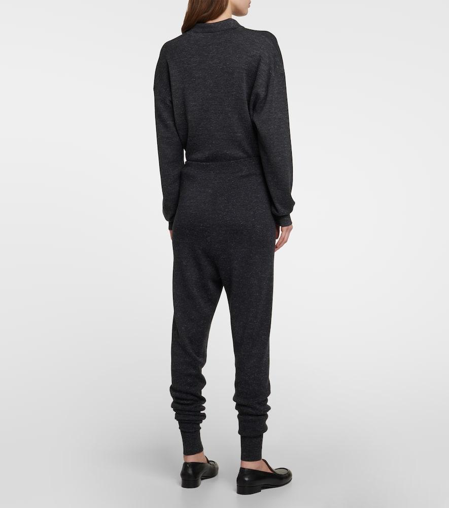 THE ROW Cashmere-blend Track Pants In Grey Product Image