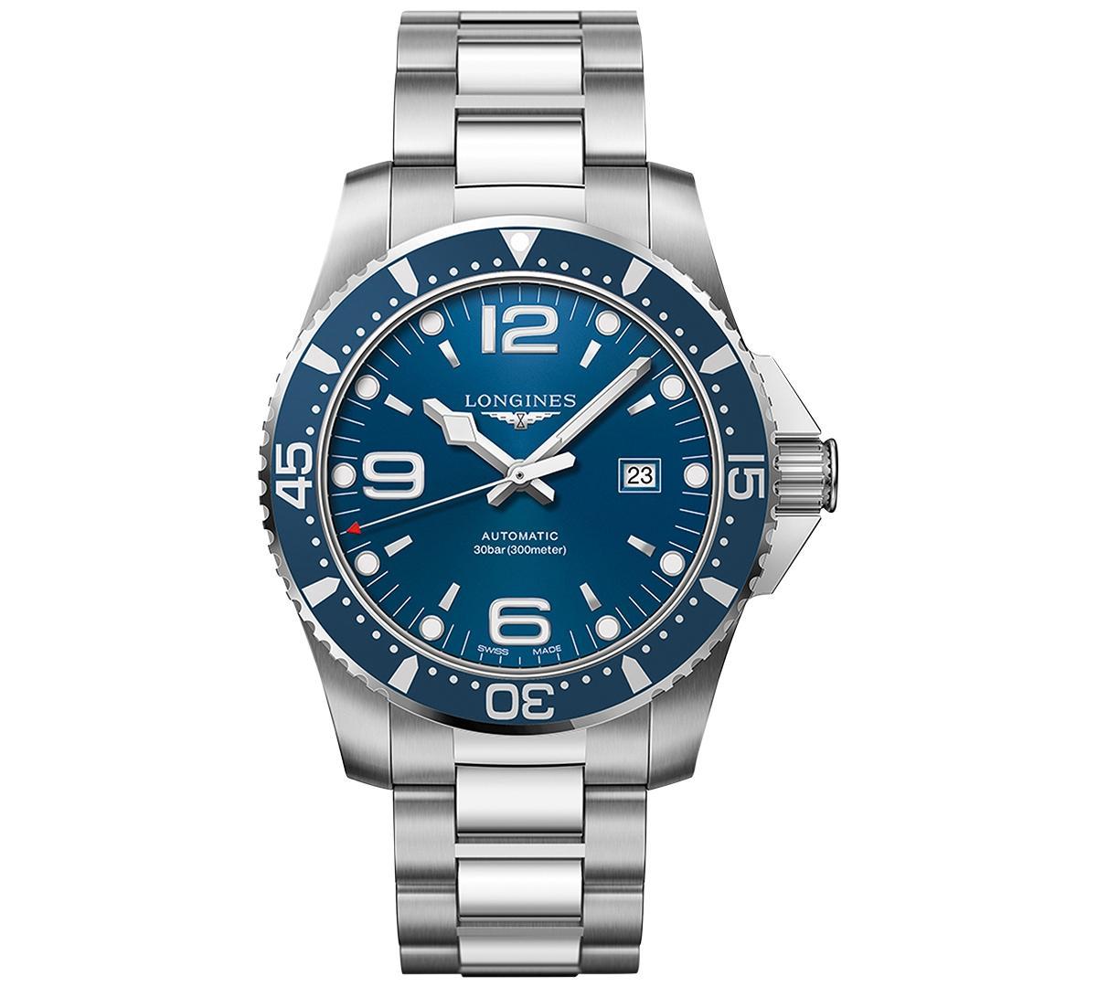 Longines Mens Swiss Automatic HydroConquest Stainless Steel Bracelet Watch 44mm Product Image