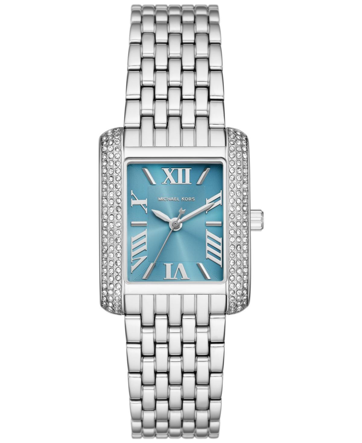 Michael Kors Womens Emery Three-Hand Silver-Tone Stainless Steel Watch 27mm x 33mm Product Image