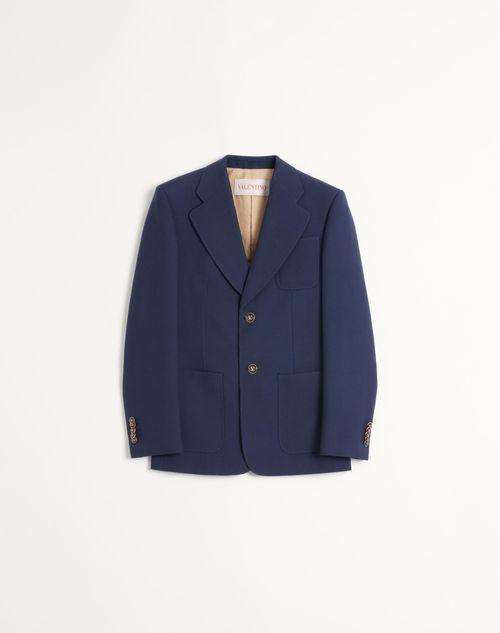 SINGLE-BREASTED WOOL GABARDINE JACKET Product Image