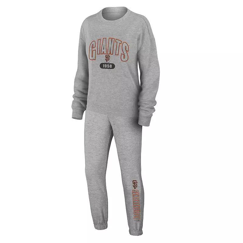 Womens WEAR by Erin Andrews Gray San Francisco Giants Knitted Lounge Set Product Image