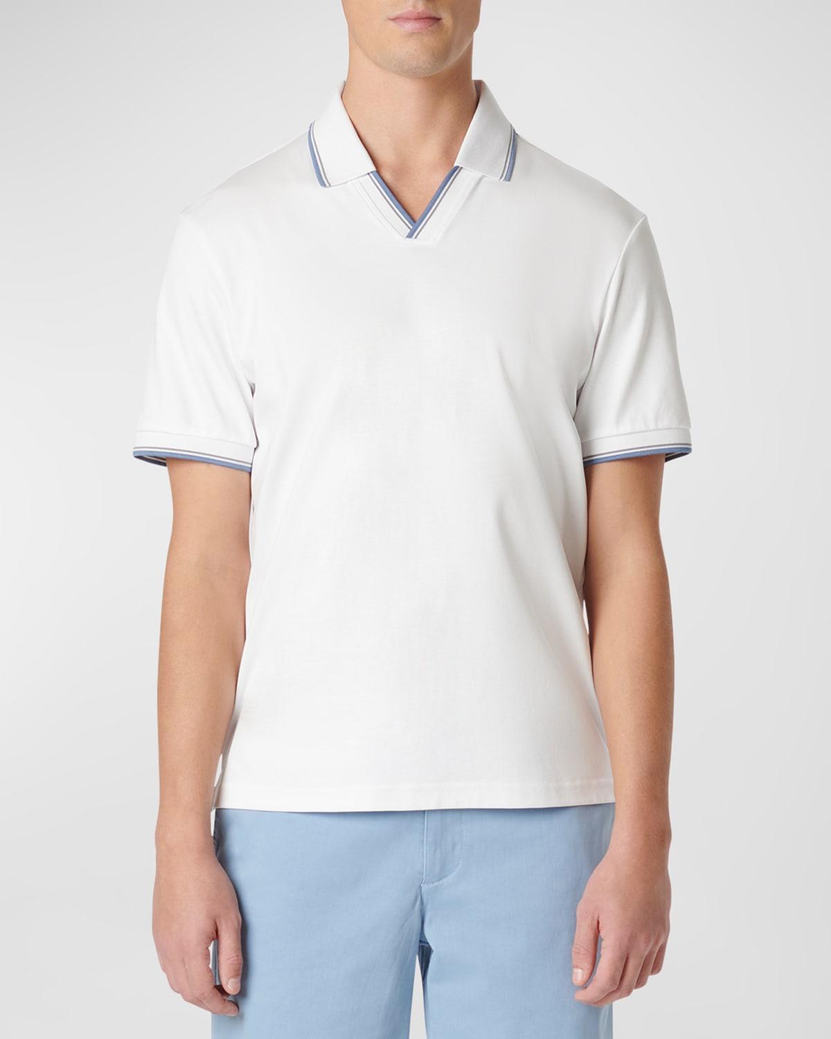 Mens Polo Shirt with Johnny Collar Product Image