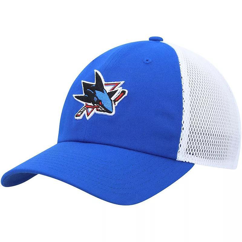 Mens adidas Blue San Jose Sharks Color Pop Trucker Adjustable Hat Product Image