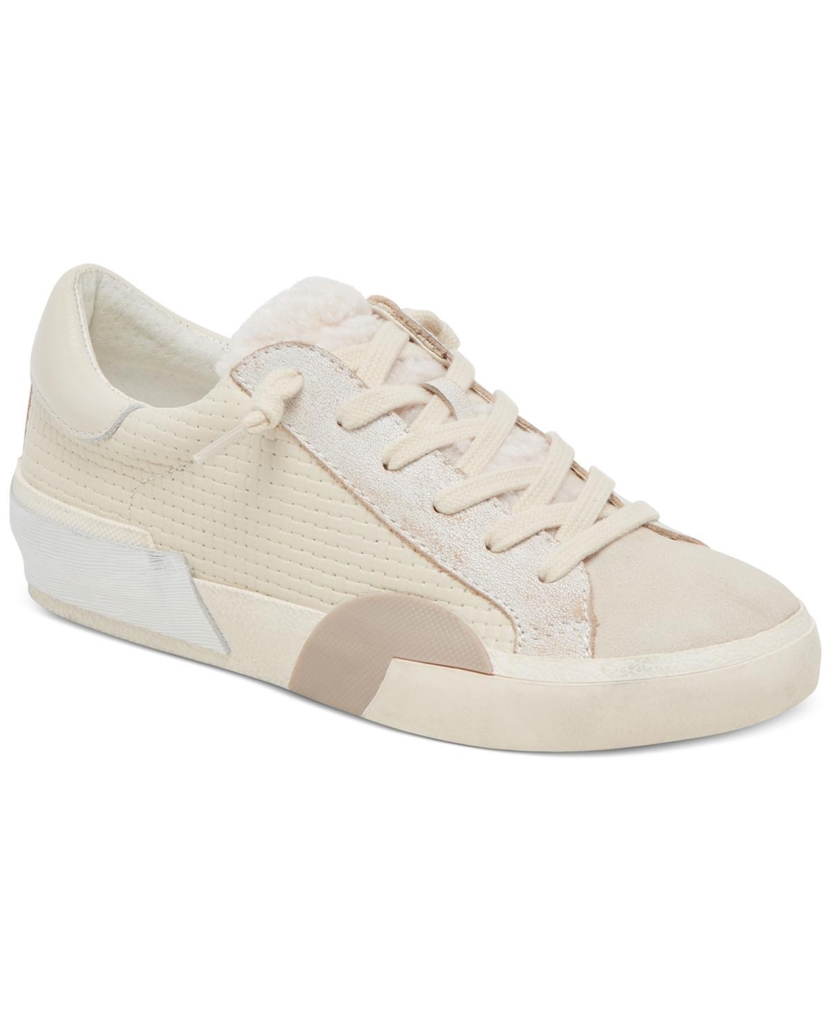 Dolce Vita Womens Zina Plush Lace-Up Sneakers Product Image