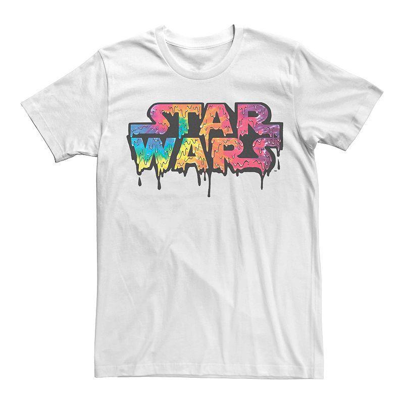 Mens Star Wars Tie Dye Drip Logo Graphic Tee Product Image