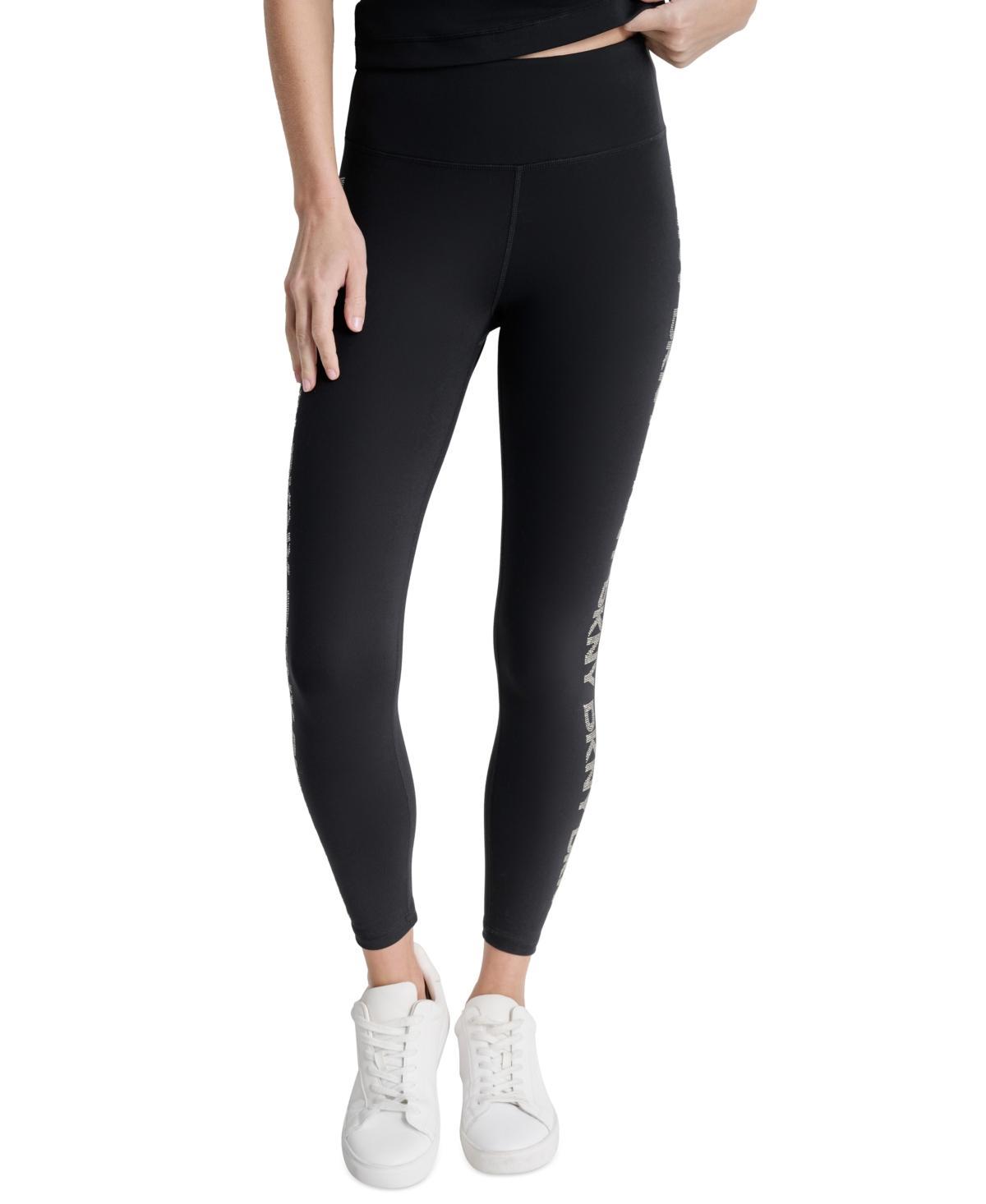 Dkny Sport Womens 7/8 Logo Active Leggings - Black Product Image