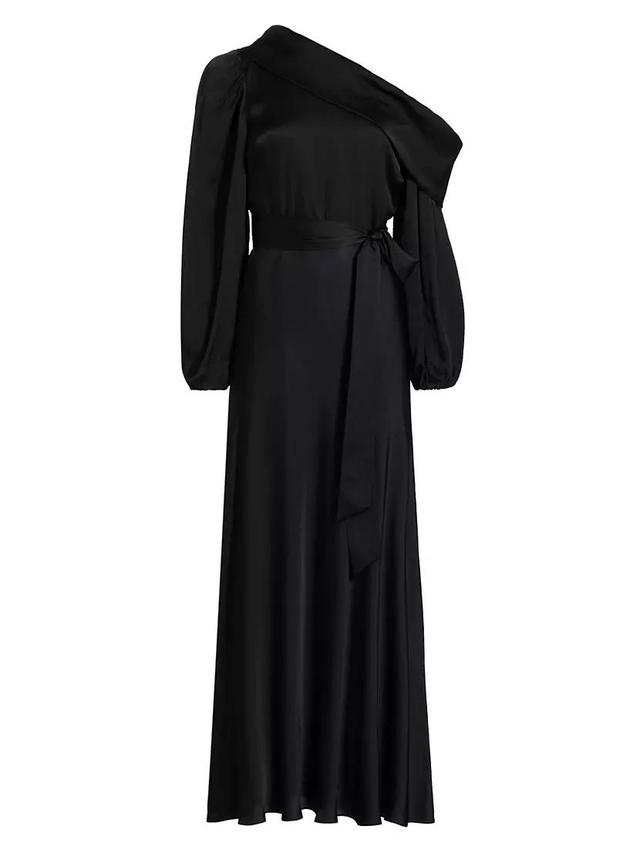 Georgiabeth Asymmetrical Satin Dress Product Image