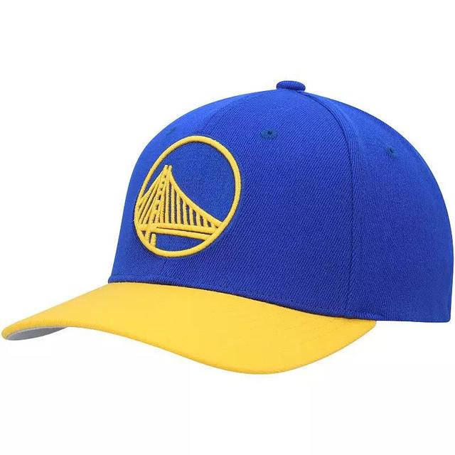 Mens Mitchell & Ness Royal Golden State Warriors Mvp Team Two-Tone 2.0 Stretch-Snapback Hat - Royal Product Image