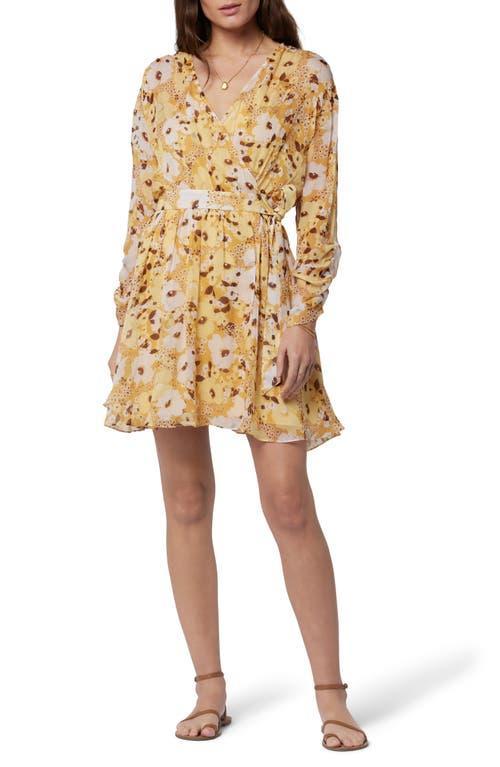 Joie Clara Floral Long Sleeve Silk Minidress Product Image