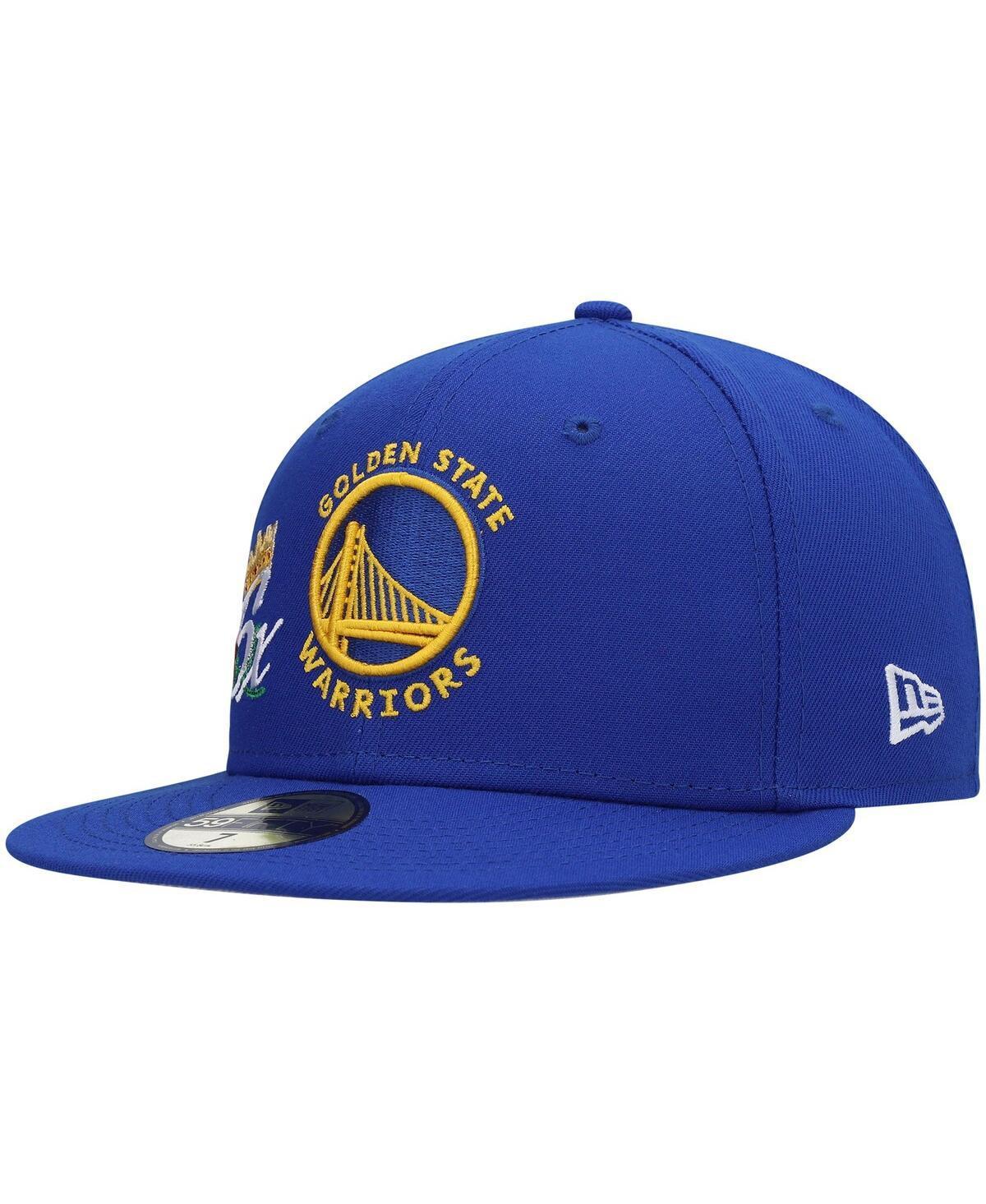 Mens New Era Royal Golden State Warriors 6x NBA Finals Champions Crown 59FIFTY Fitted Hat Product Image