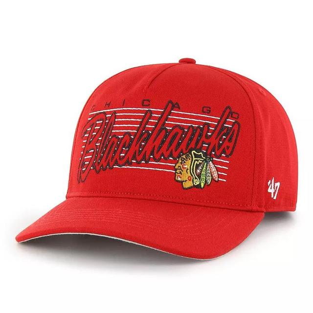 Mens 47 Brand Red Chicago Blackhawks Marquee Hitch Snapback Hat Product Image