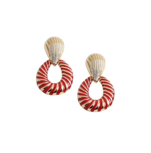 Sohi Womens Silver Swirl Drop Earrings Product Image