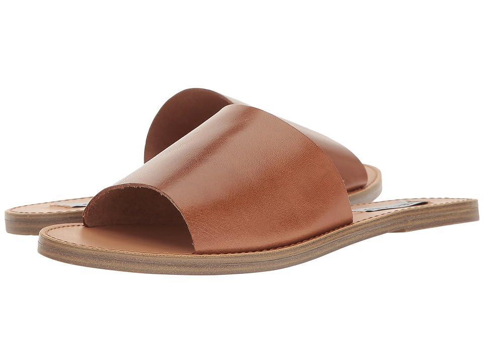 Steve Madden Grace Slide Sandal (Cognac Leather) Women's Shoes Product Image