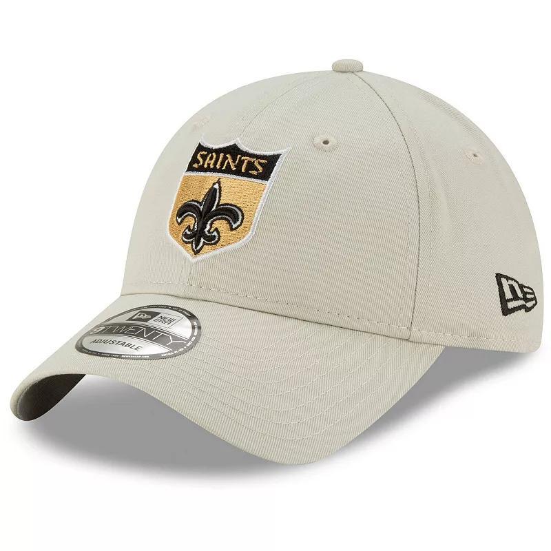 Mens New Era Khaki New Orleans Saints Historic Playmaker 9TWENTY Adjustable Hat, Beig/Green Product Image