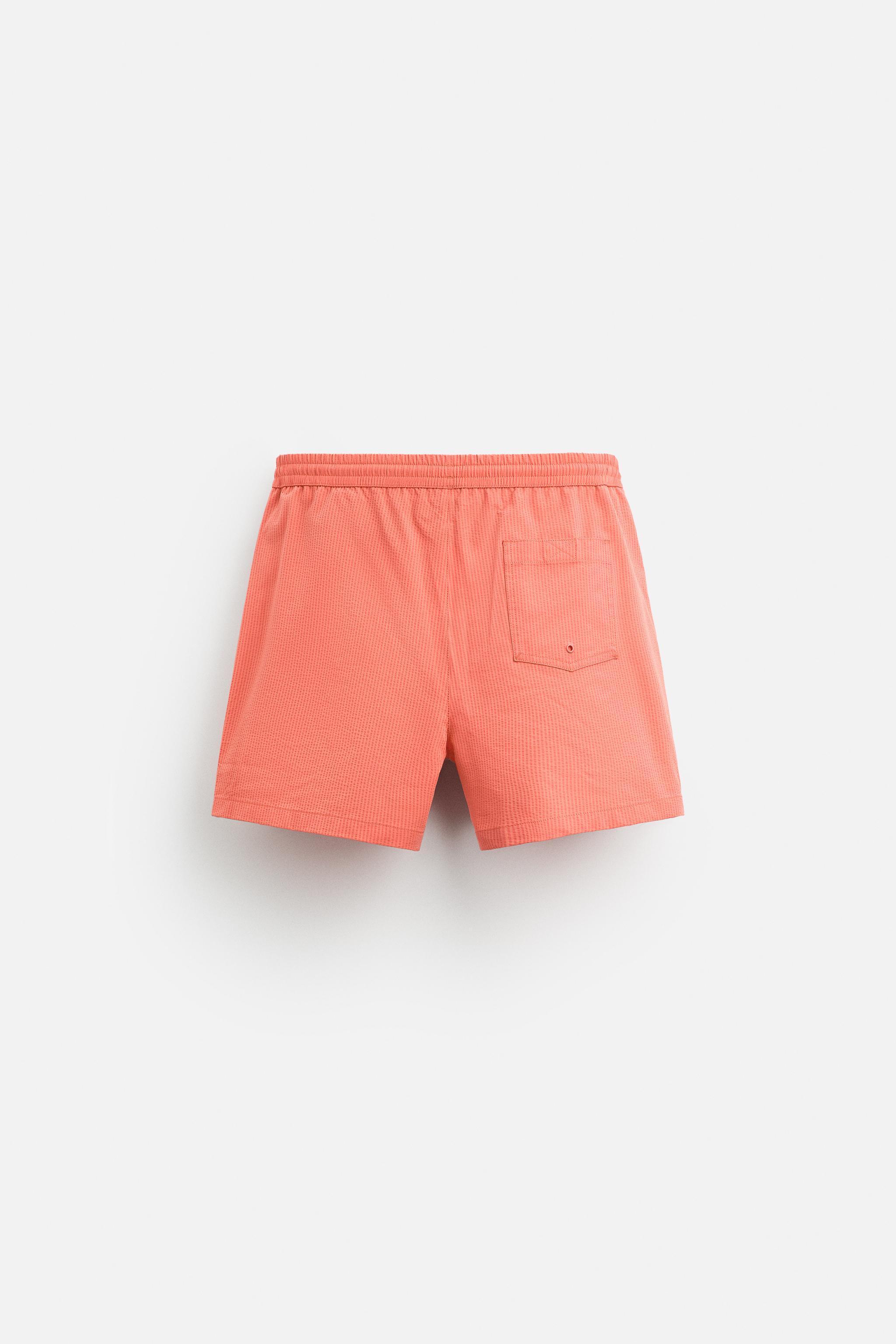 SEERSUCKER REGULAR SWIMMING TRUNKS Product Image