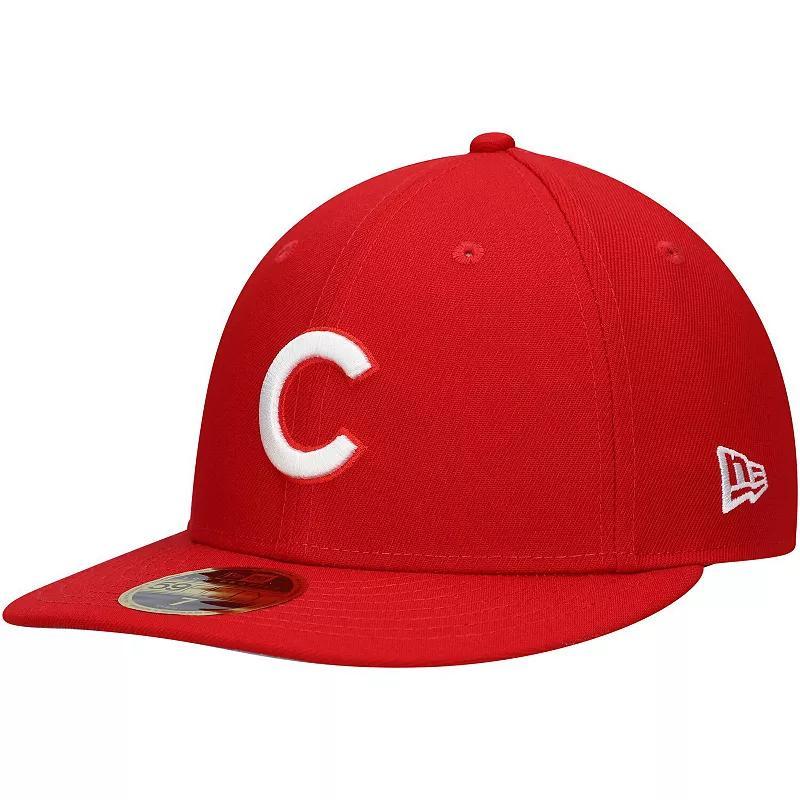 Mens New Era Scarlet Chicago Cubs Low Profile 59FIFTY Fitted Hat Product Image